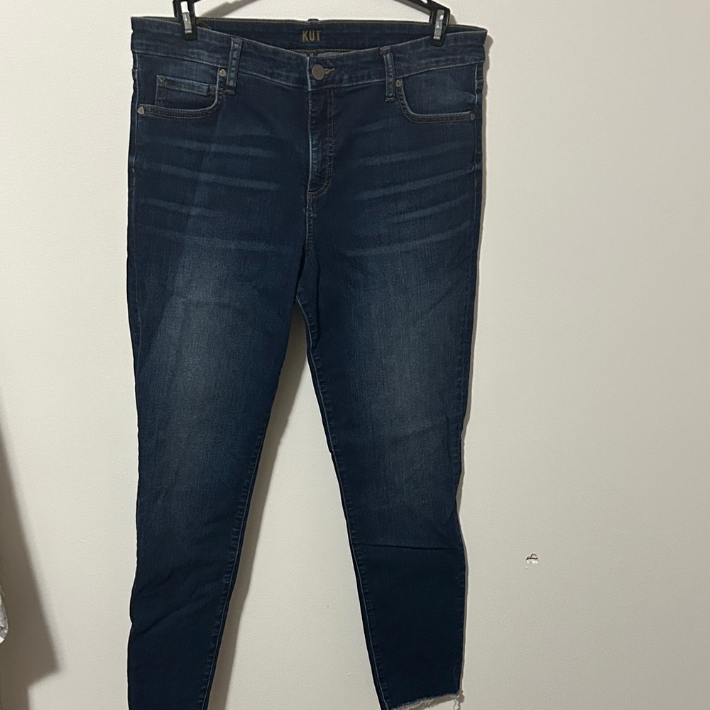 Kut from the Kloth‎ Women's Deep Indigo Skinny Jeans